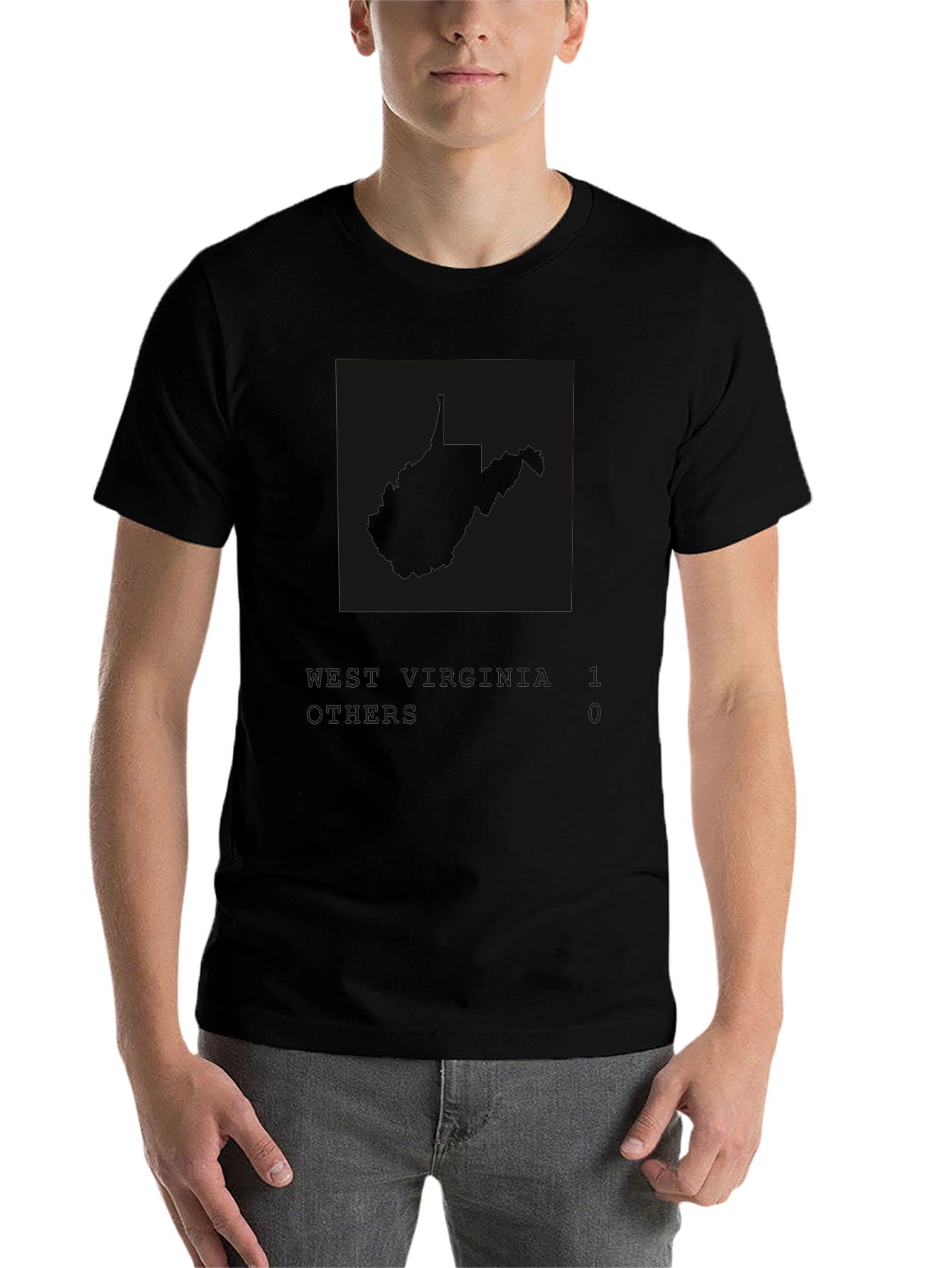 Mens Black Graphic Tee - Modern Minimalist Design