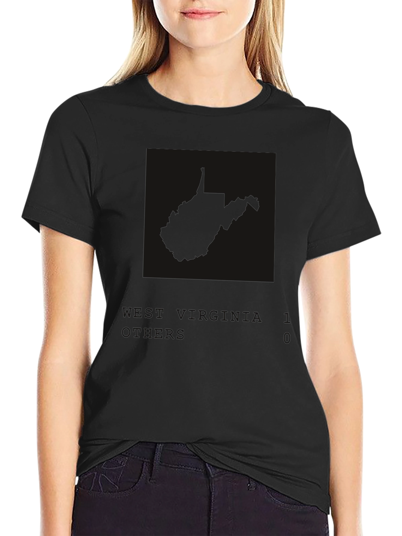 Mens Black Graphic Tee - Modern Minimalist Design
