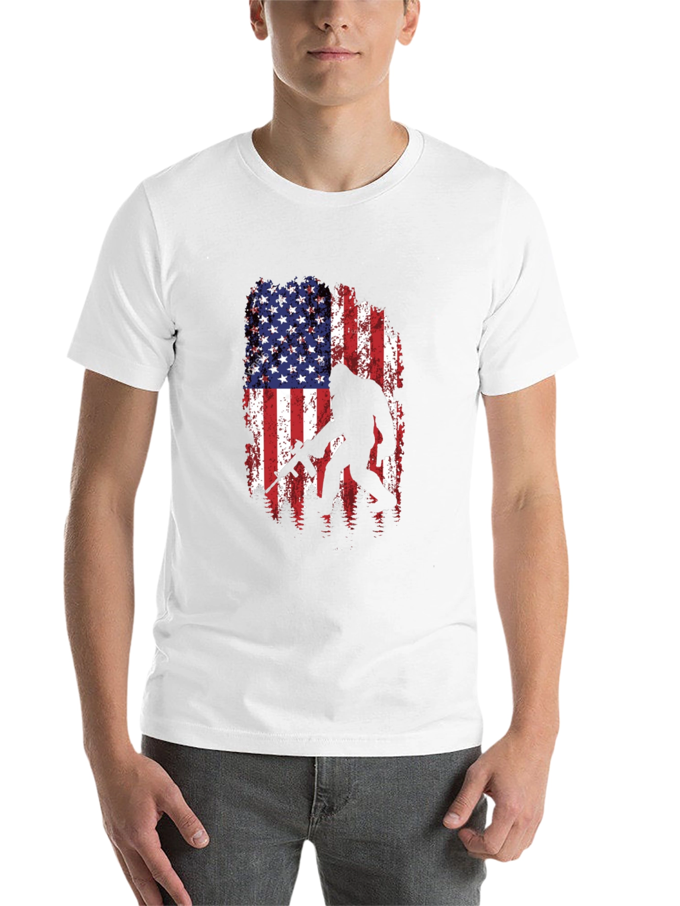 American Flag Bigfoot AR-15 T-Shirt