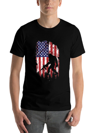 American Flag Bigfoot AR-15 T-Shirt