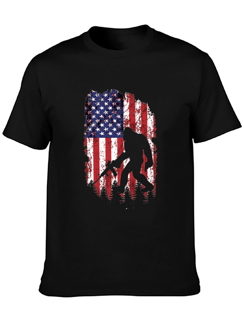American Flag Bigfoot AR-15 T-Shirt