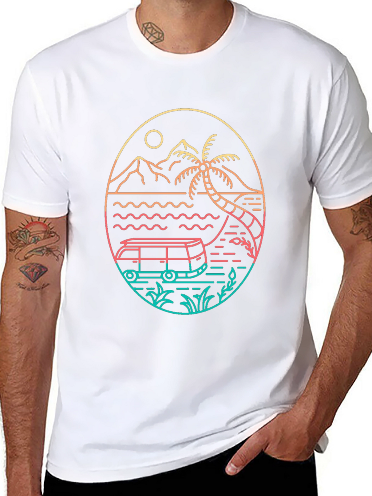 Retro Beach Van T-Shirt