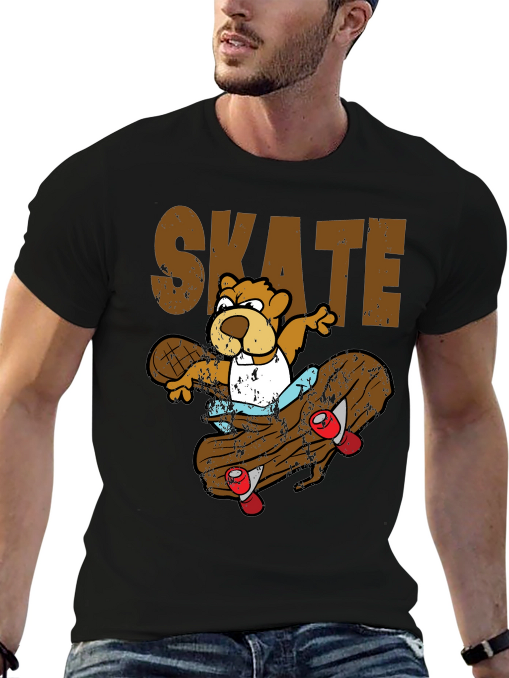 Skateboarding Beaver T-Shirt