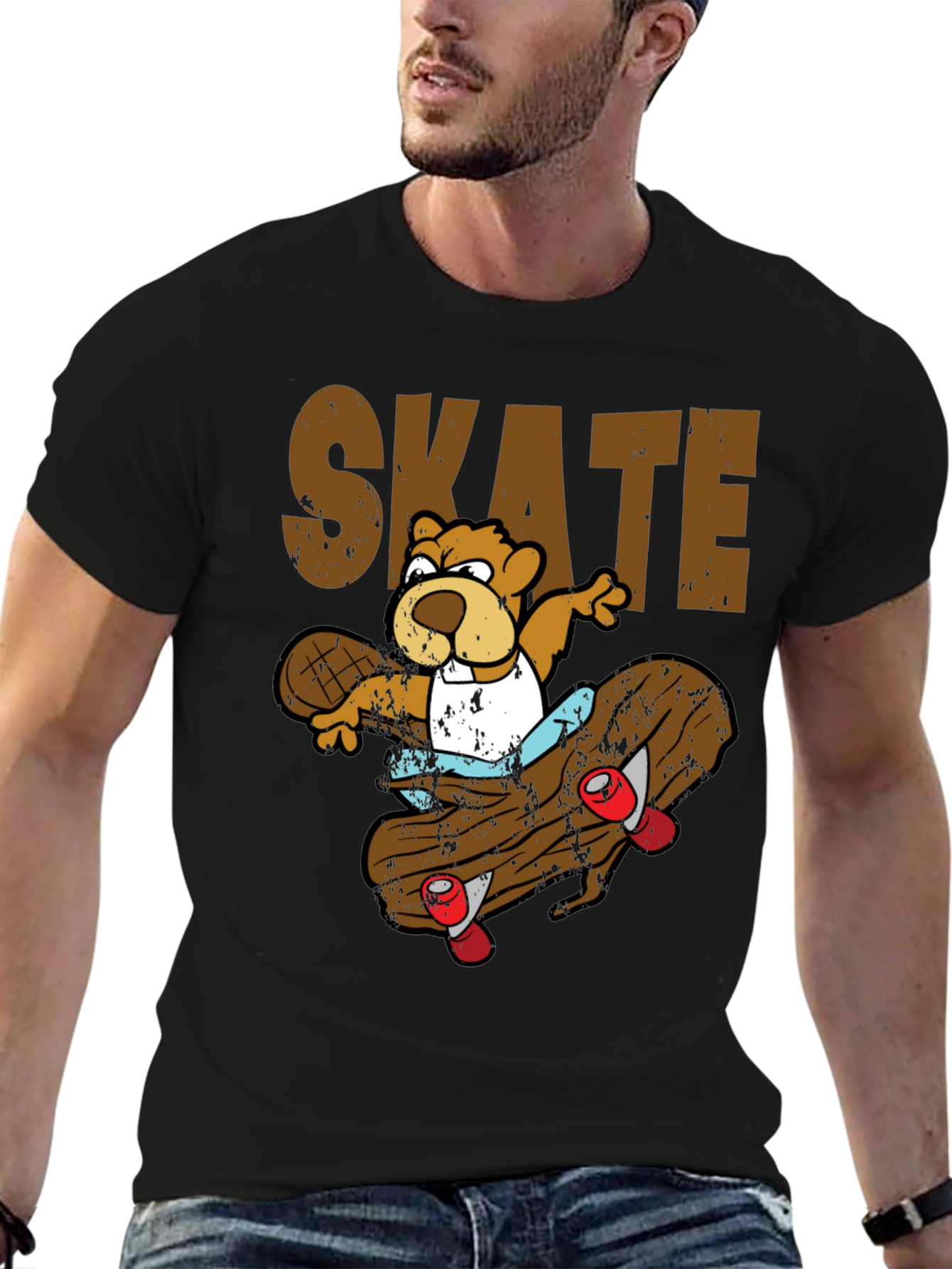 Skateboarding Beaver T-Shirt