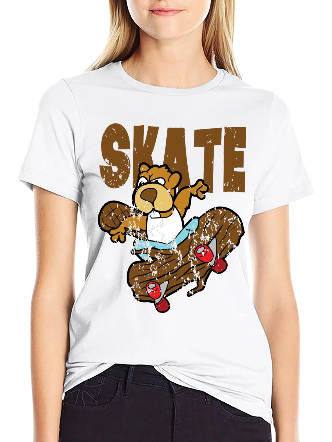 Skateboarding Beaver T-Shirt