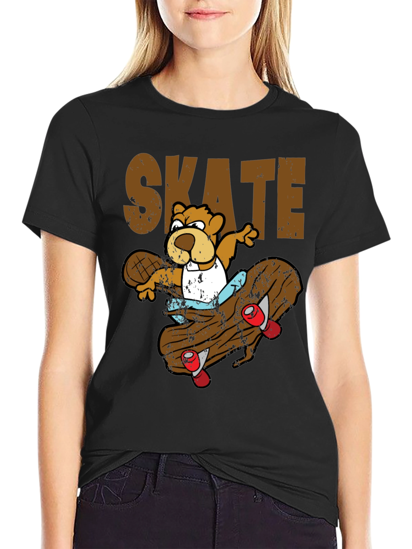 Skateboarding Beaver T-Shirt