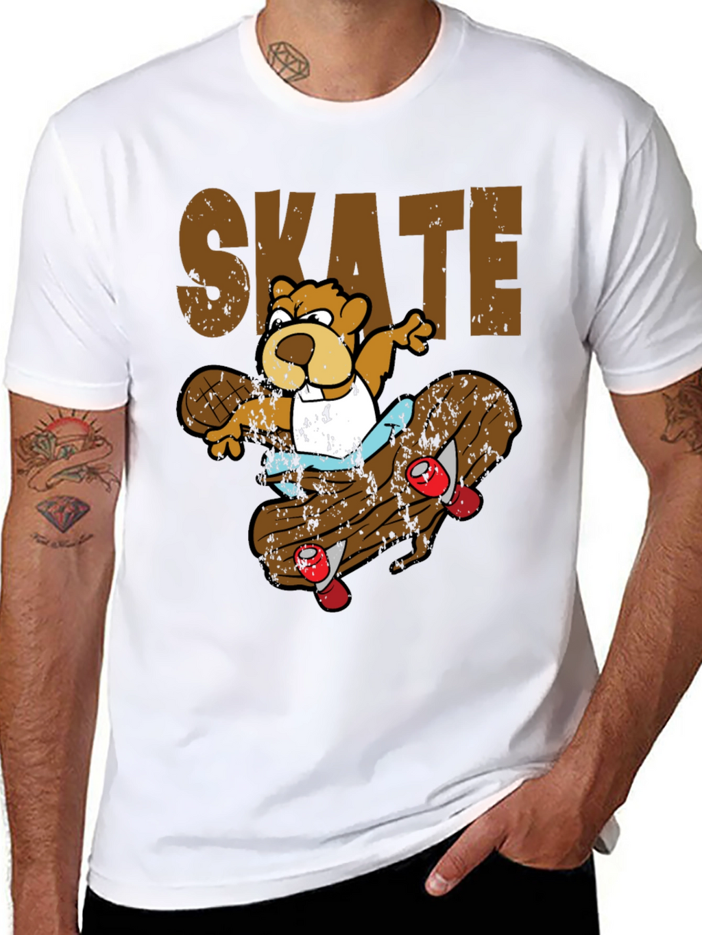Skateboarding Beaver T-Shirt