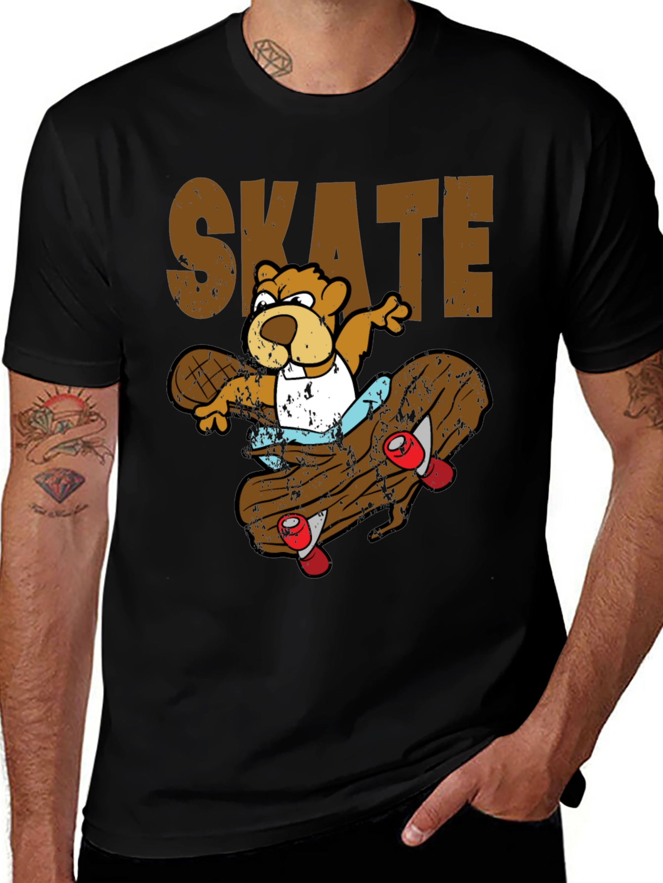 Skateboarding Beaver T-Shirt