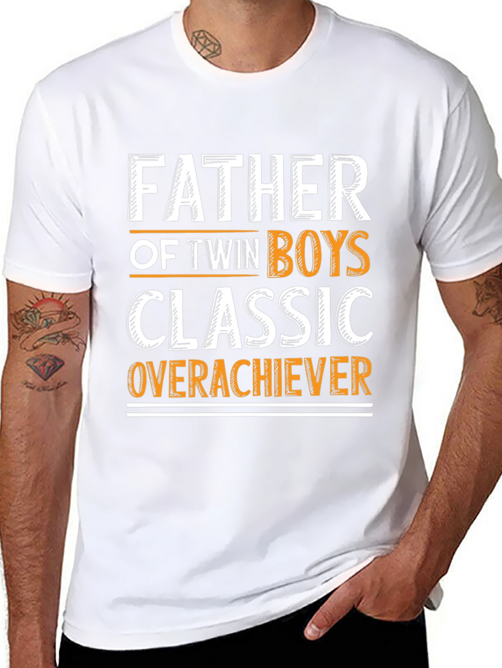 Father of Twin Boys Classic Overachiever T-Shirt