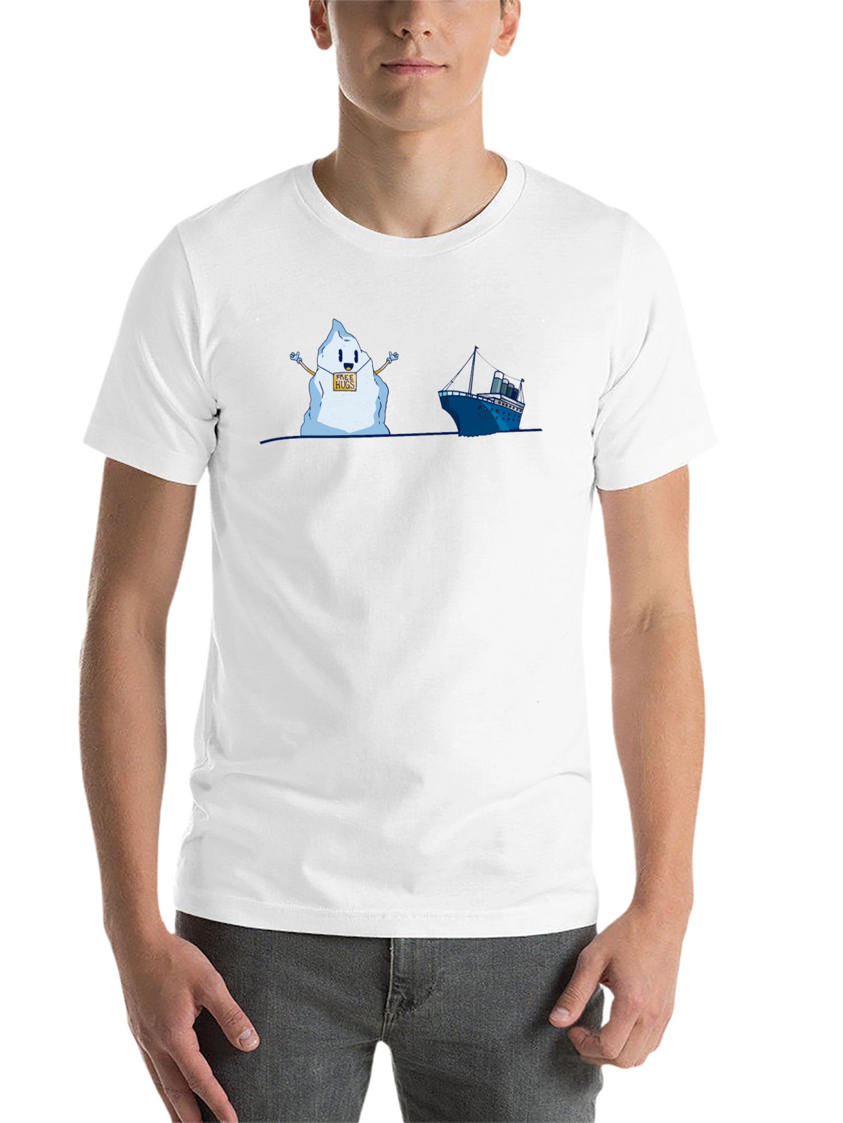Titanic Iceberg Free Hugs Humor T-Shirt