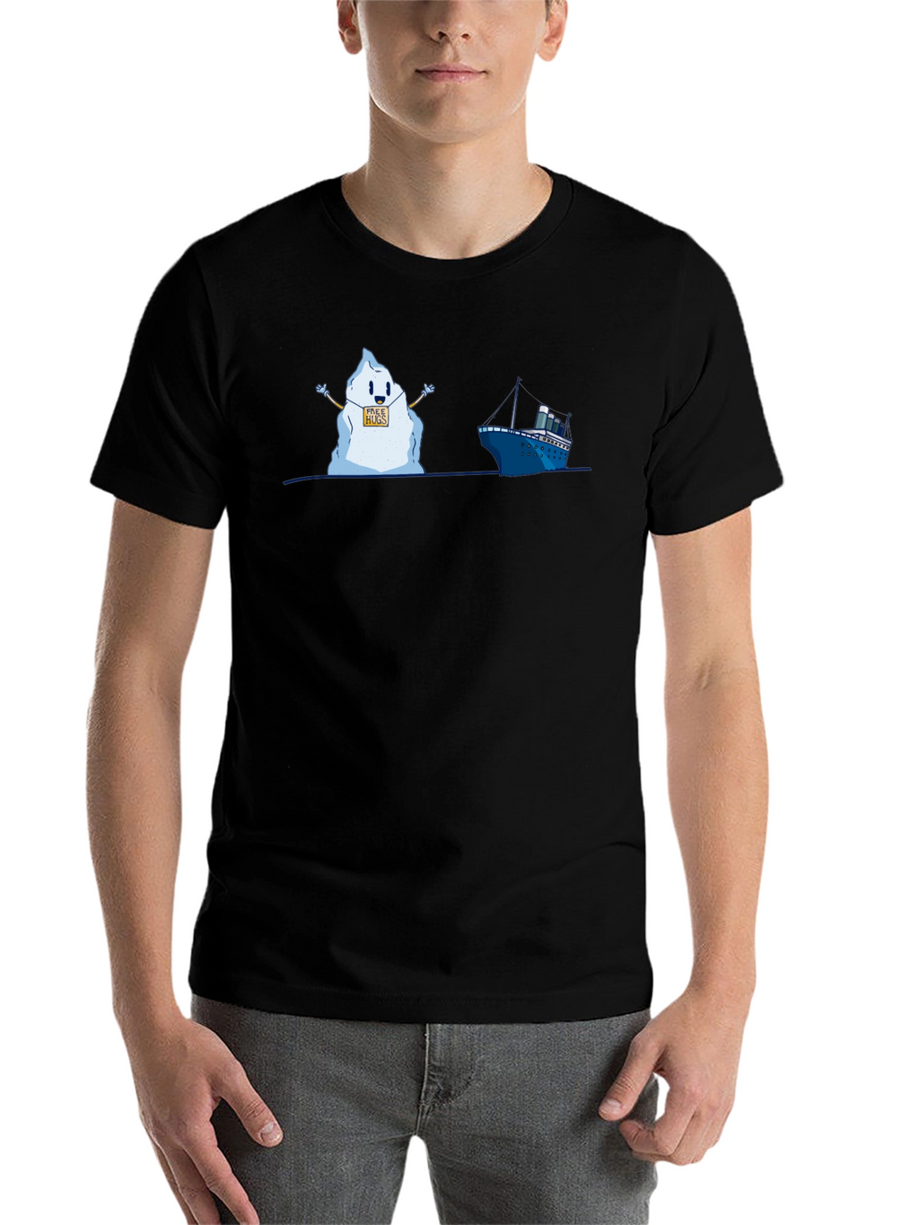 Titanic Iceberg Free Hugs Humor T-Shirt