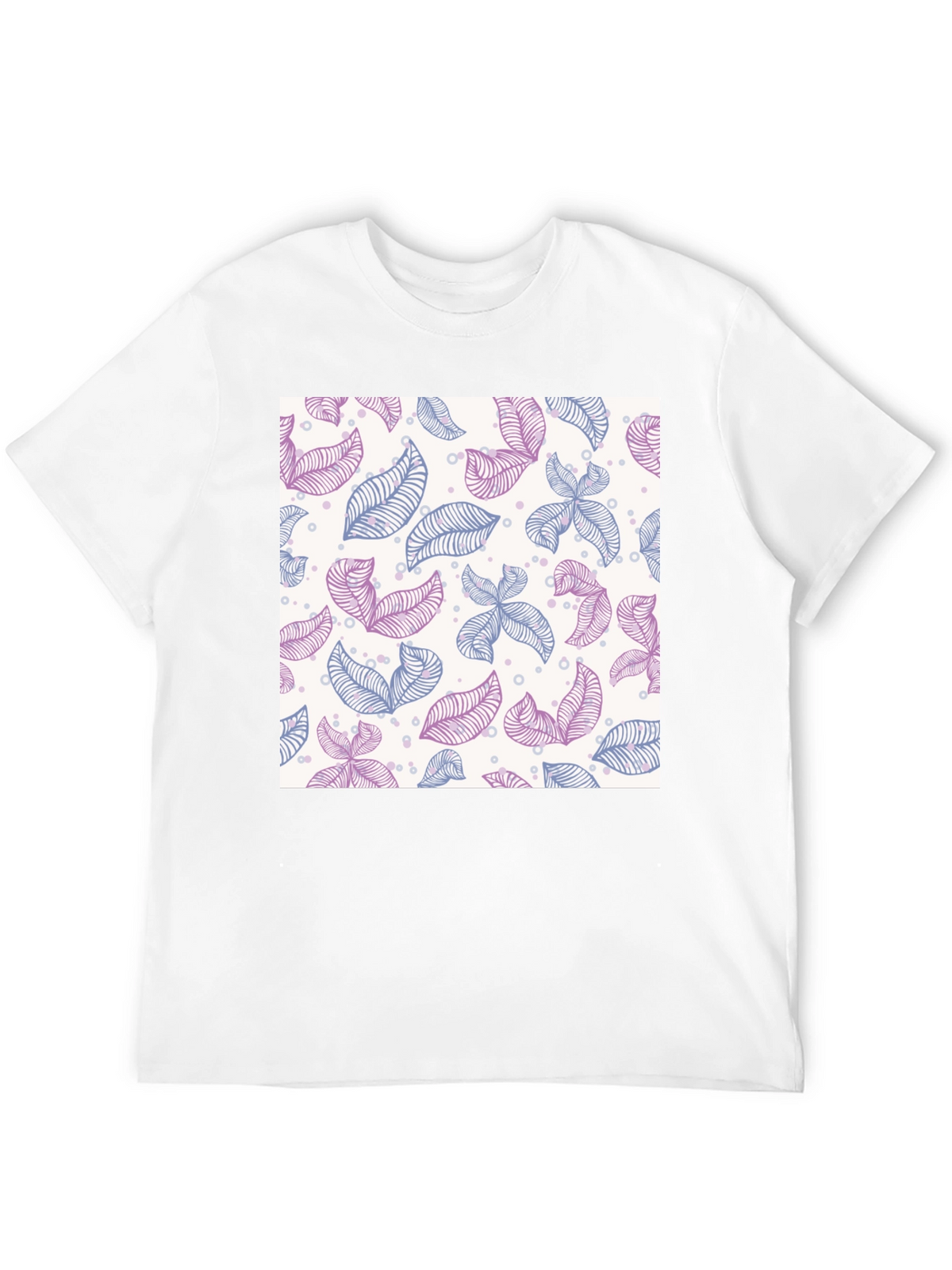 Leaf Pattern T-Shirt - Stylish Casual Wear