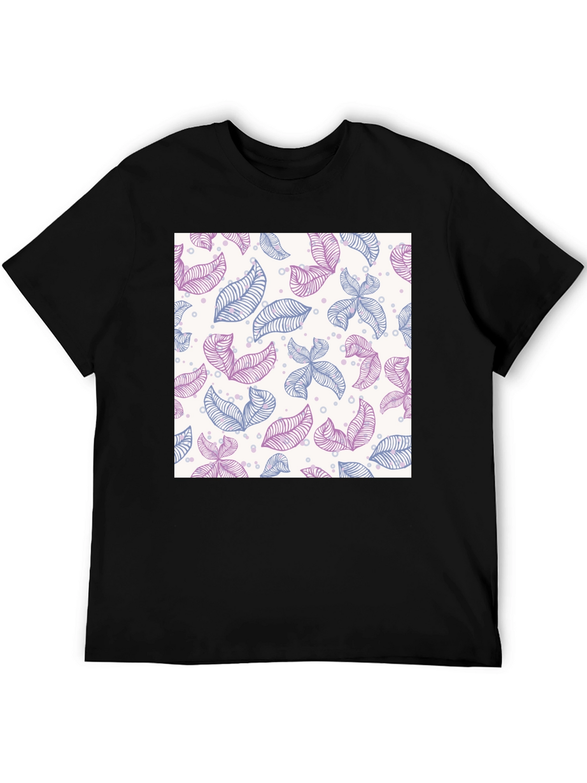 Leaf Pattern T-Shirt - Stylish Casual Wear