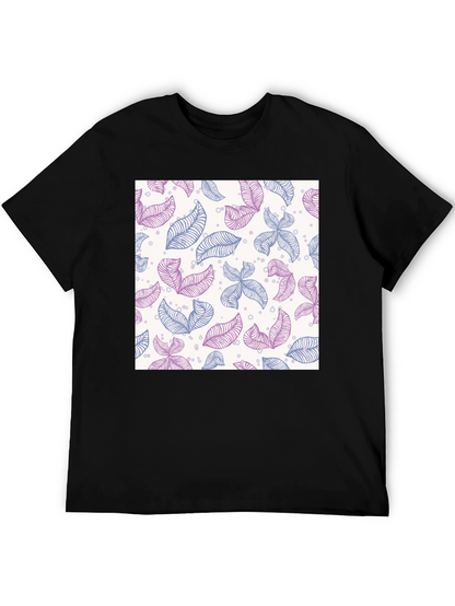 Leaf Pattern T-Shirt - Stylish Casual Wear