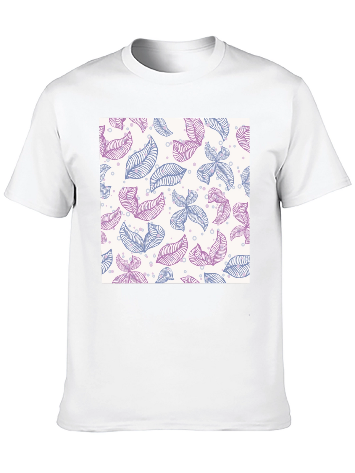 Leaf Pattern T-Shirt - Stylish Casual Wear
