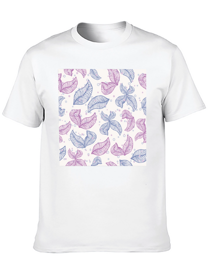 Leaf Pattern T-Shirt - Stylish Casual Wear