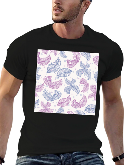Leaf Pattern T-Shirt - Stylish Casual Wear