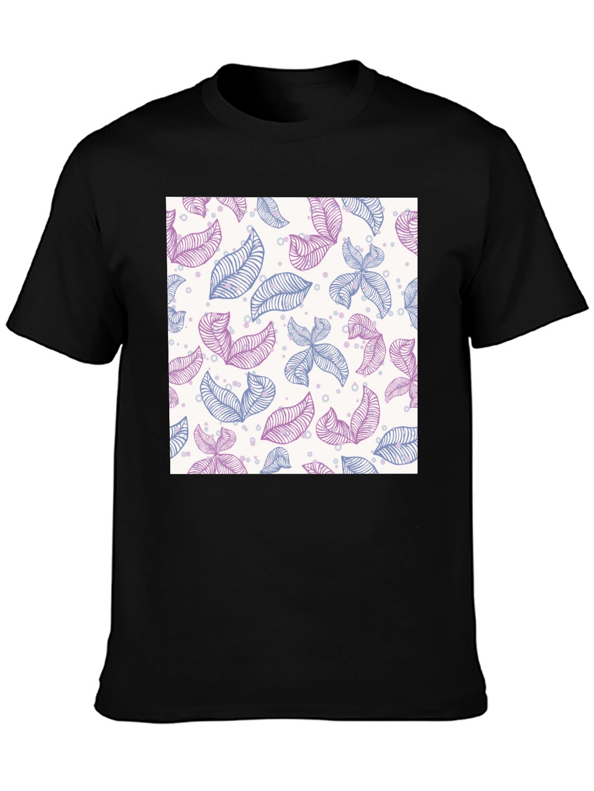Leaf Pattern T-Shirt - Stylish Casual Wear