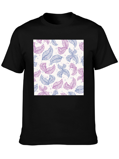 Leaf Pattern T-Shirt - Stylish Casual Wear