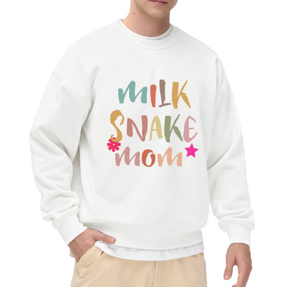 Milk Snake Mom Crewneck Sweatshirt - Reptile Mom Gift Pullover, Snake Owner Graphic, Cute Herpetology Top