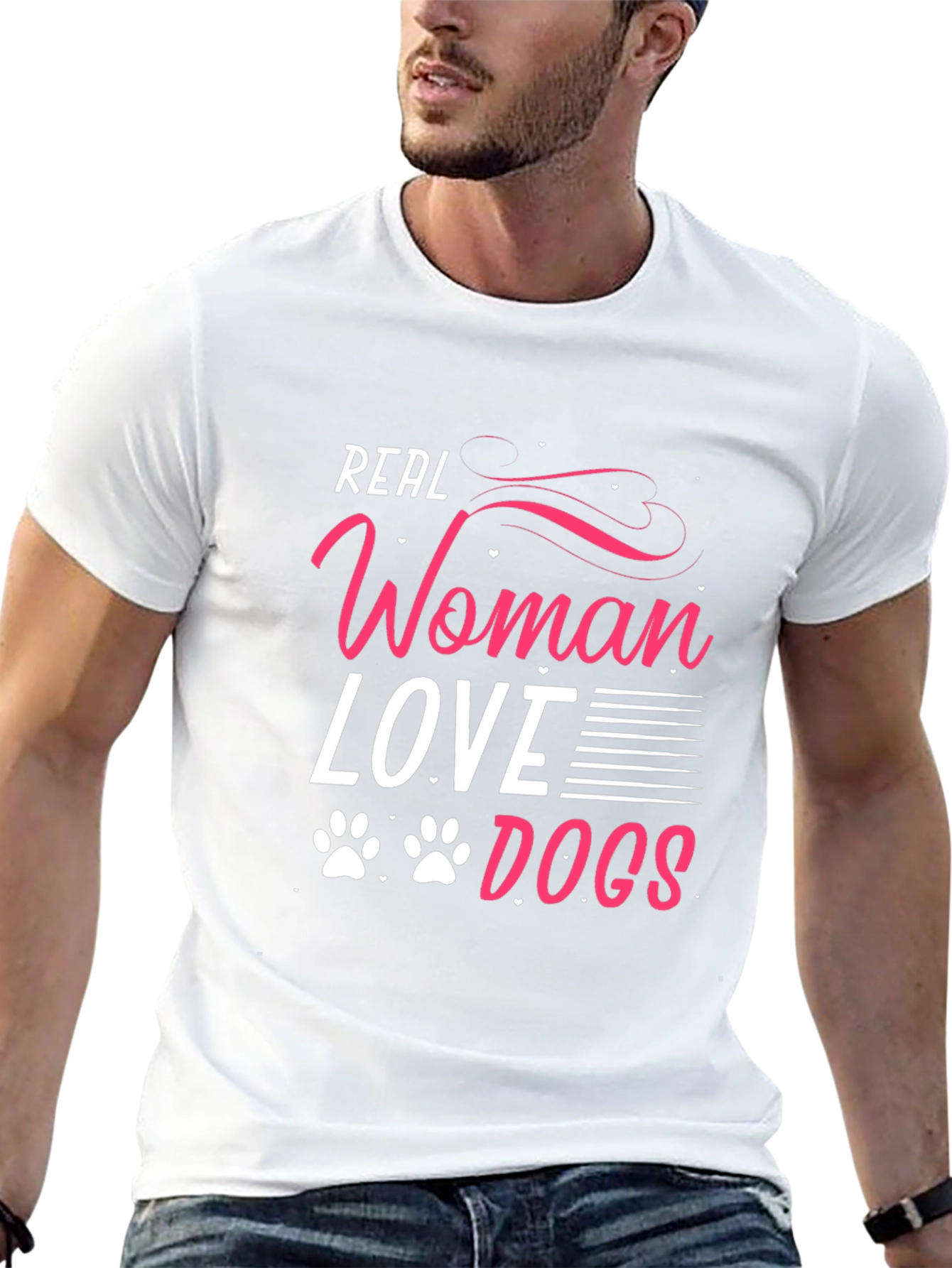 Real Women Love Dogs Graphic Tee - Black