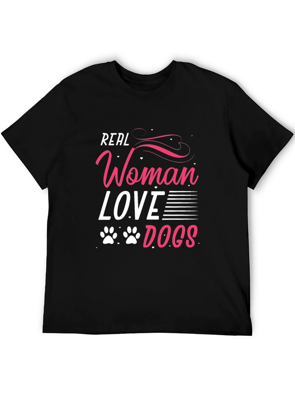 Real Women Love Dogs Graphic Tee - Black