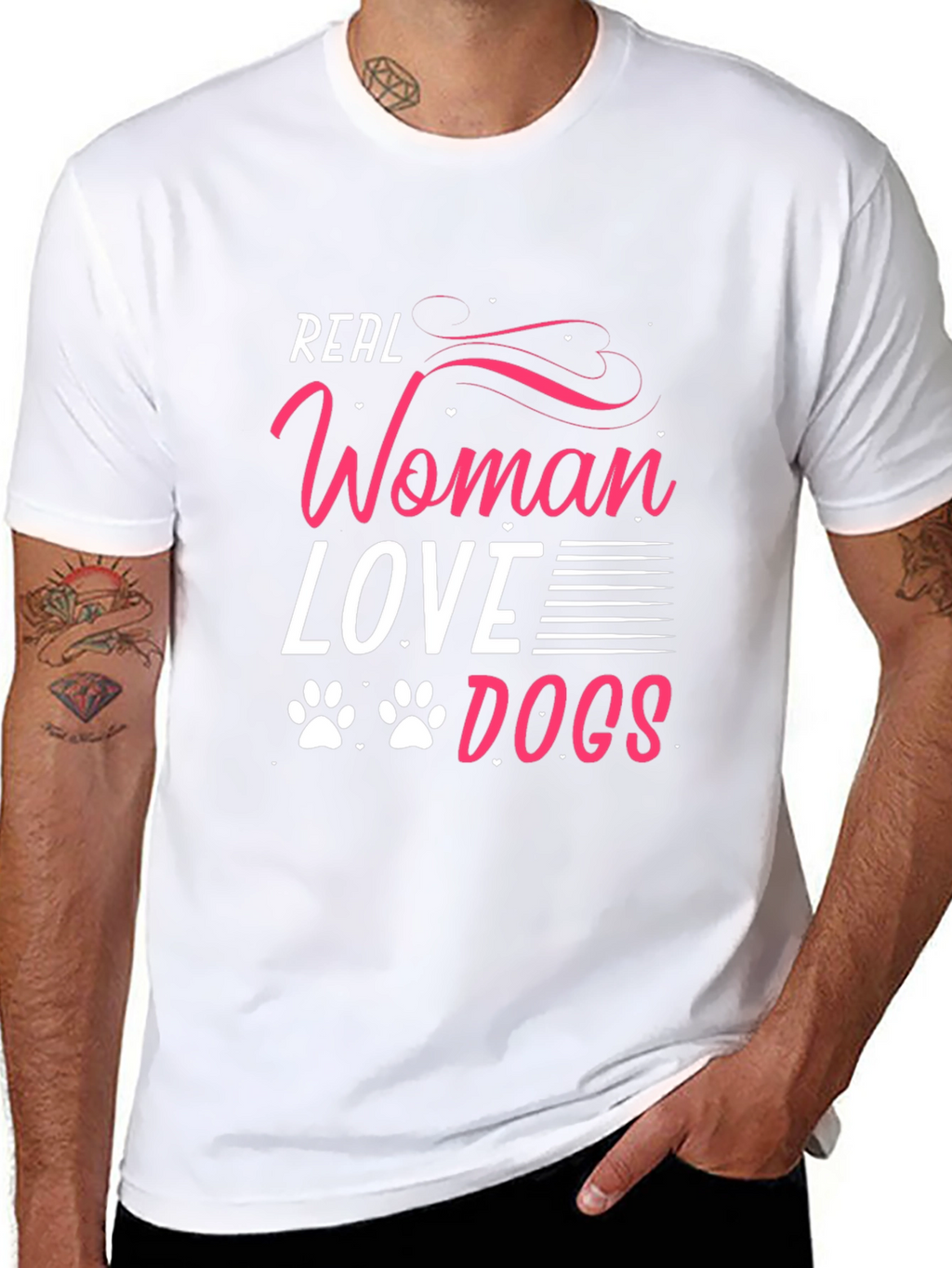 Real Women Love Dogs Graphic Tee - Black