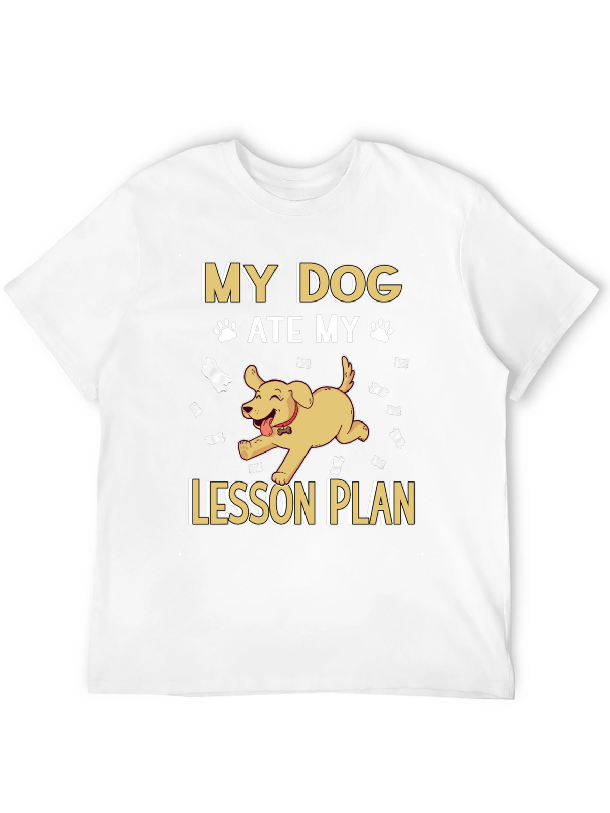 My Dog Ate My Lesson Plan Black T-Shirt