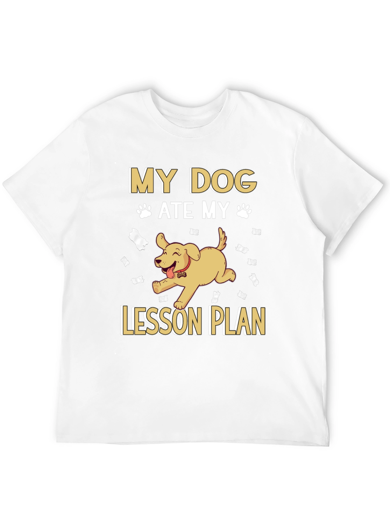 My Dog Ate My Lesson Plan Black T-Shirt