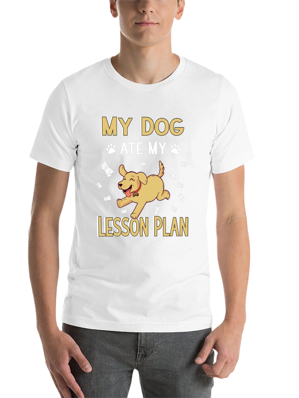 My Dog Ate My Lesson Plan Black T-Shirt