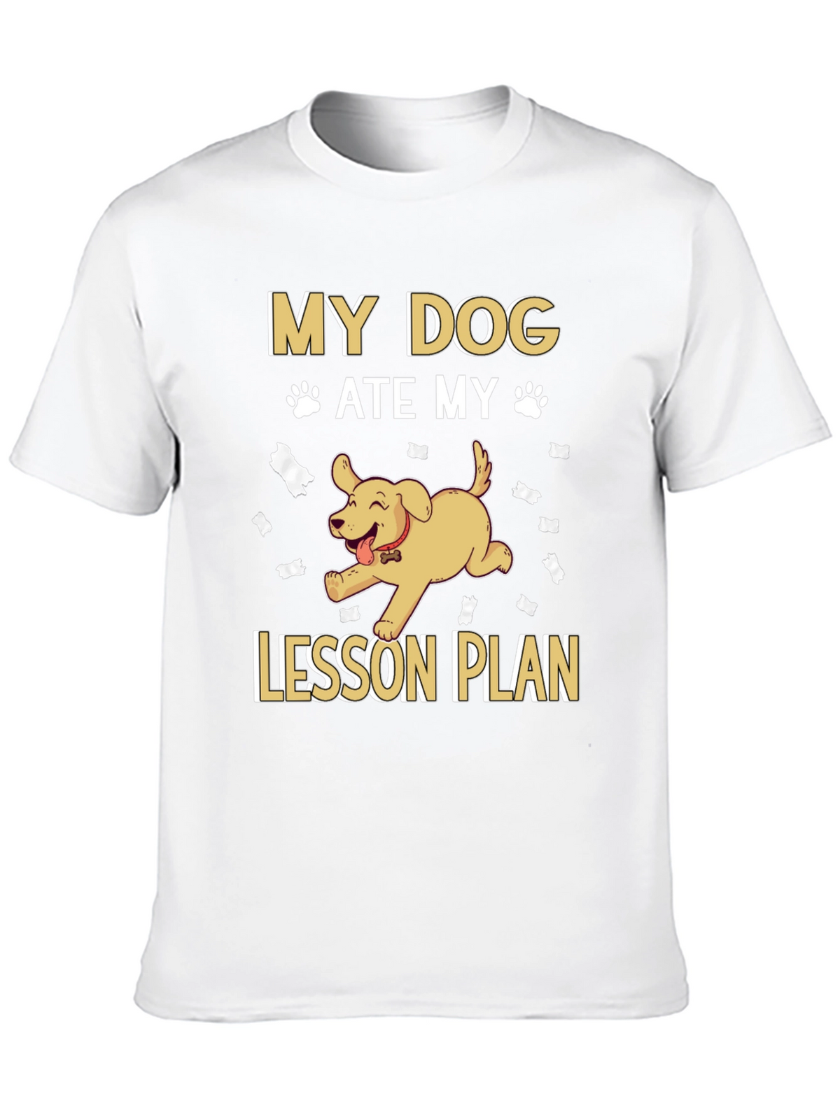 My Dog Ate My Lesson Plan Black T-Shirt