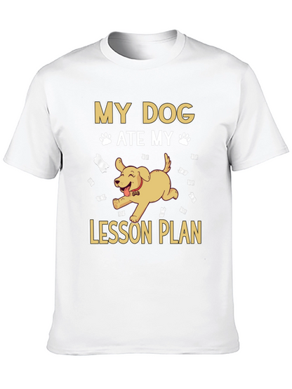 My Dog Ate My Lesson Plan Black T-Shirt