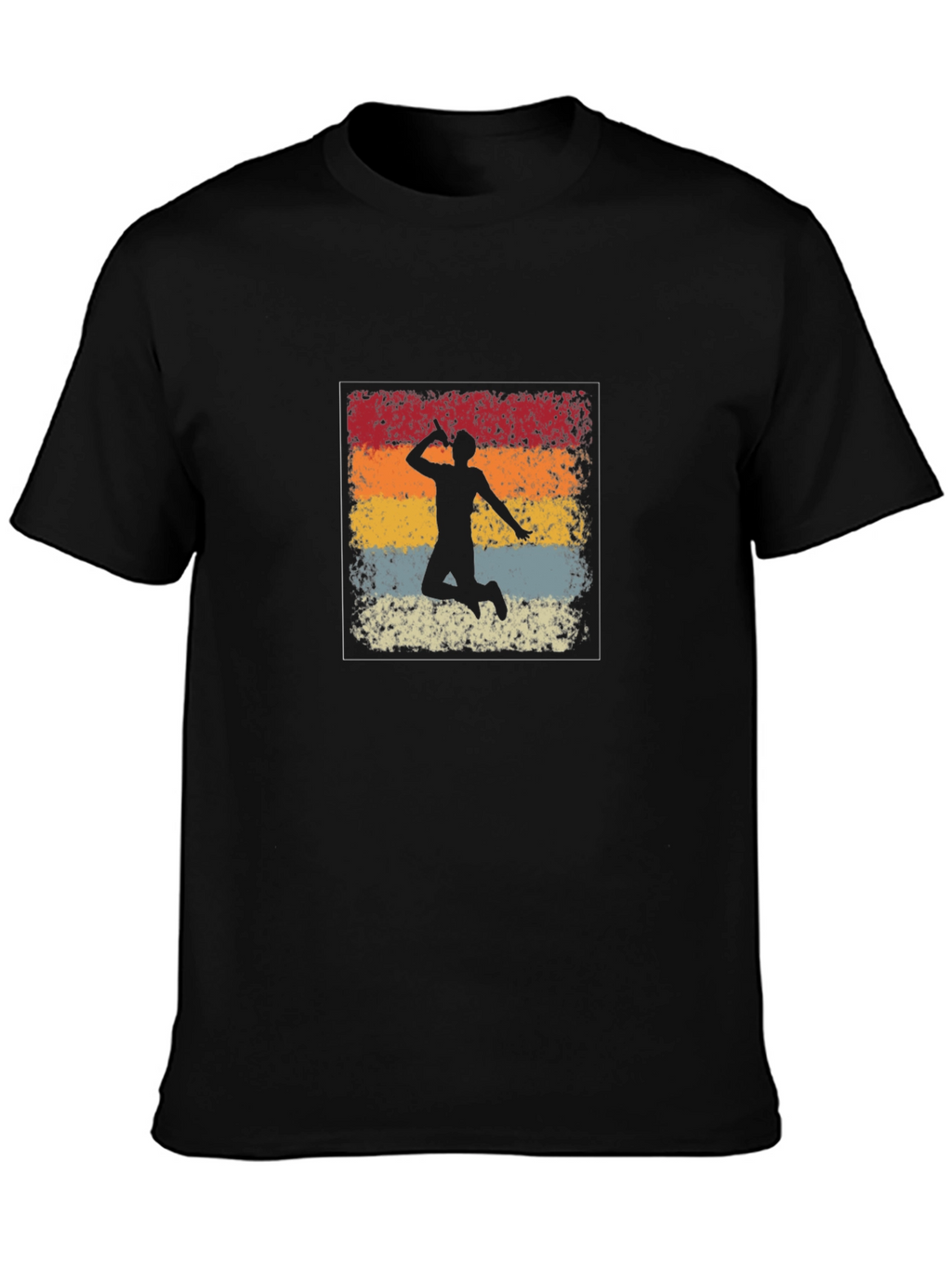 Retro Badminton Player Graphic Tee