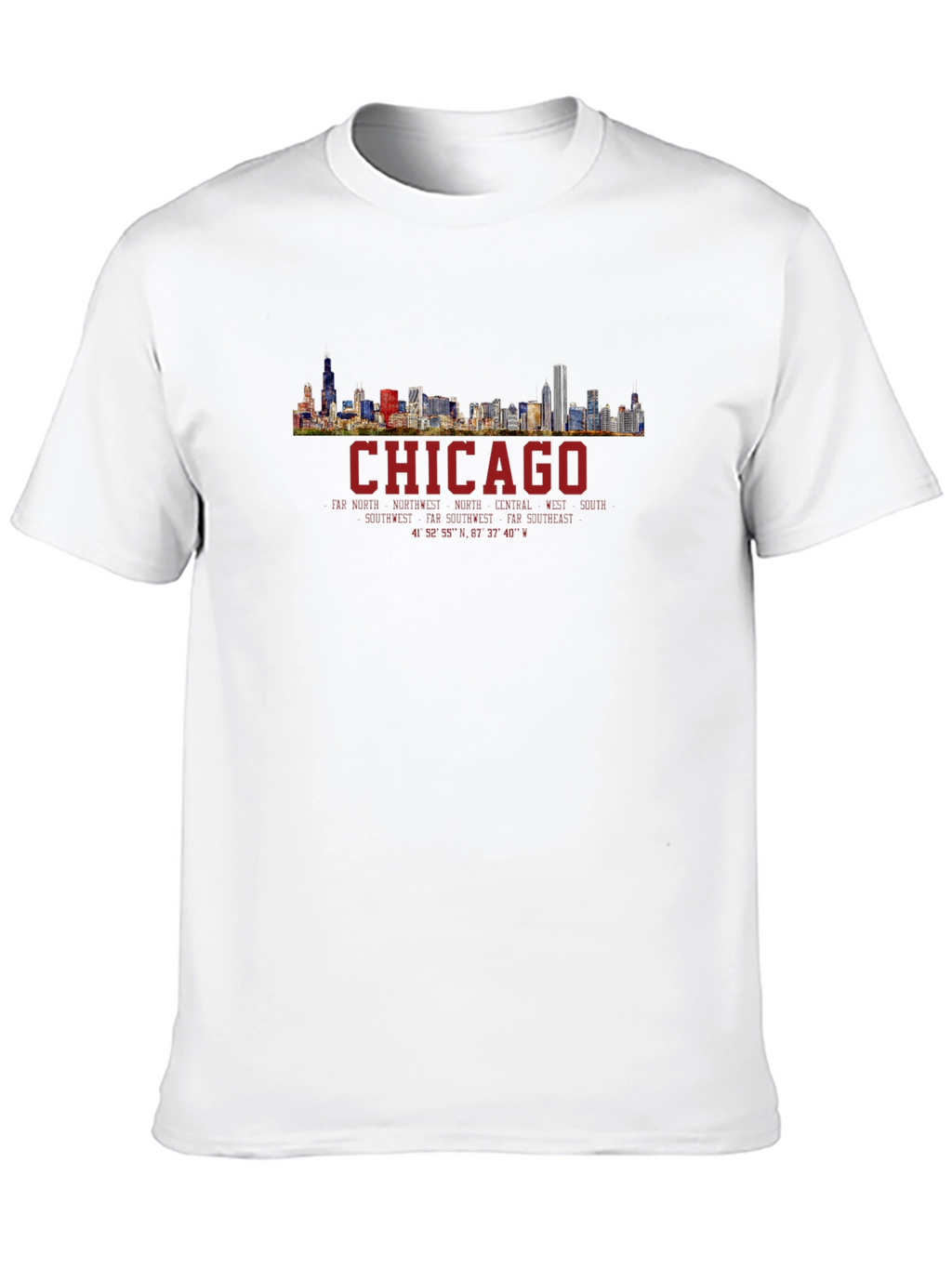 Chicago Skyline T-Shirt - Mens Black Graphic Tee