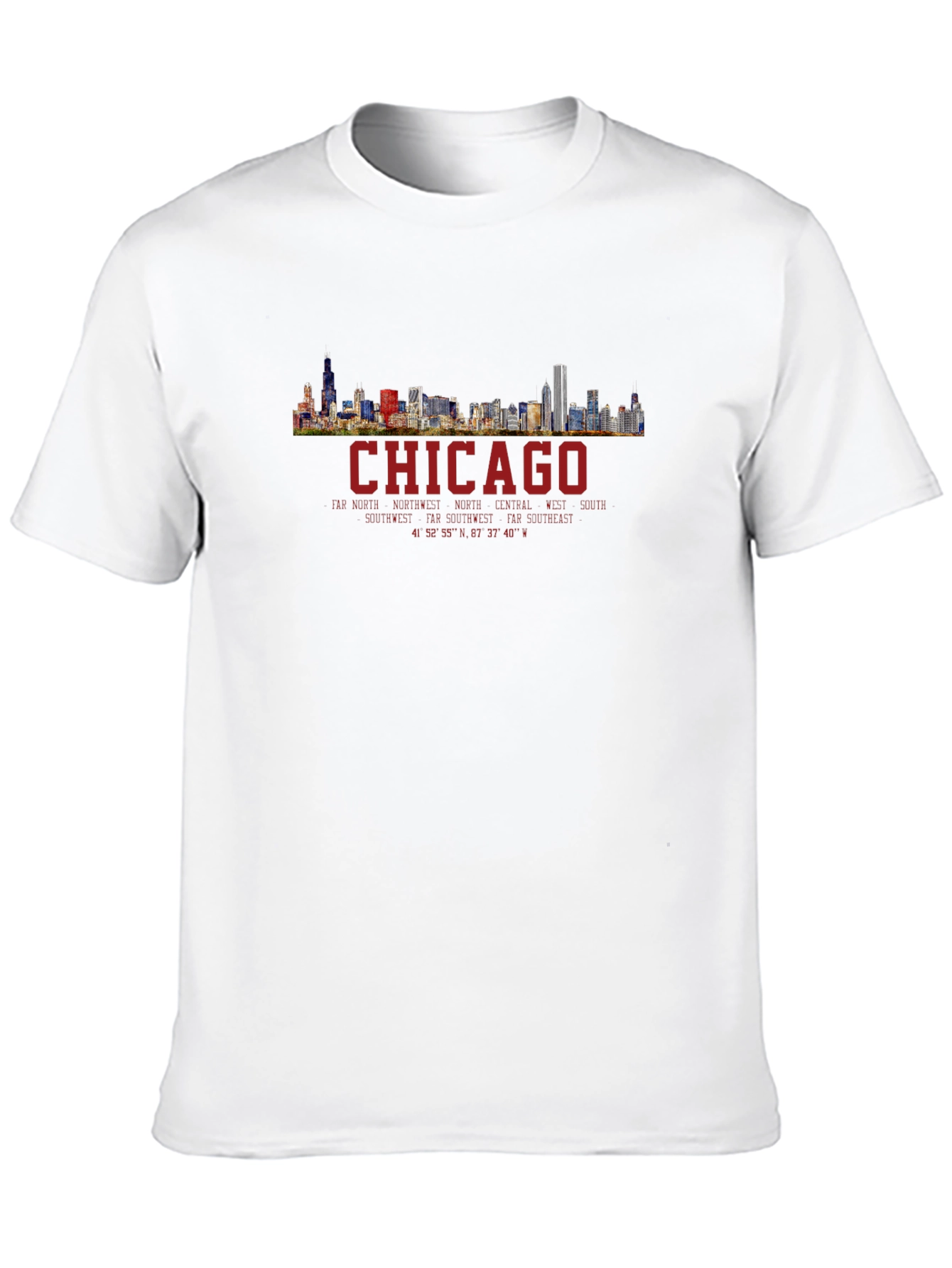 Chicago Skyline T-Shirt - Mens Black Graphic Tee