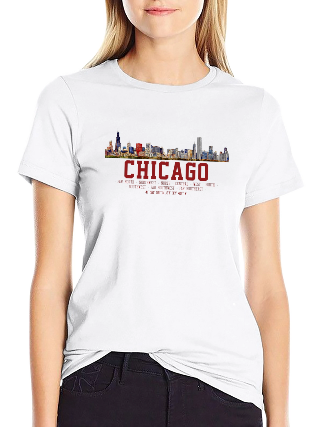 Chicago Skyline T-Shirt - Mens Black Graphic Tee