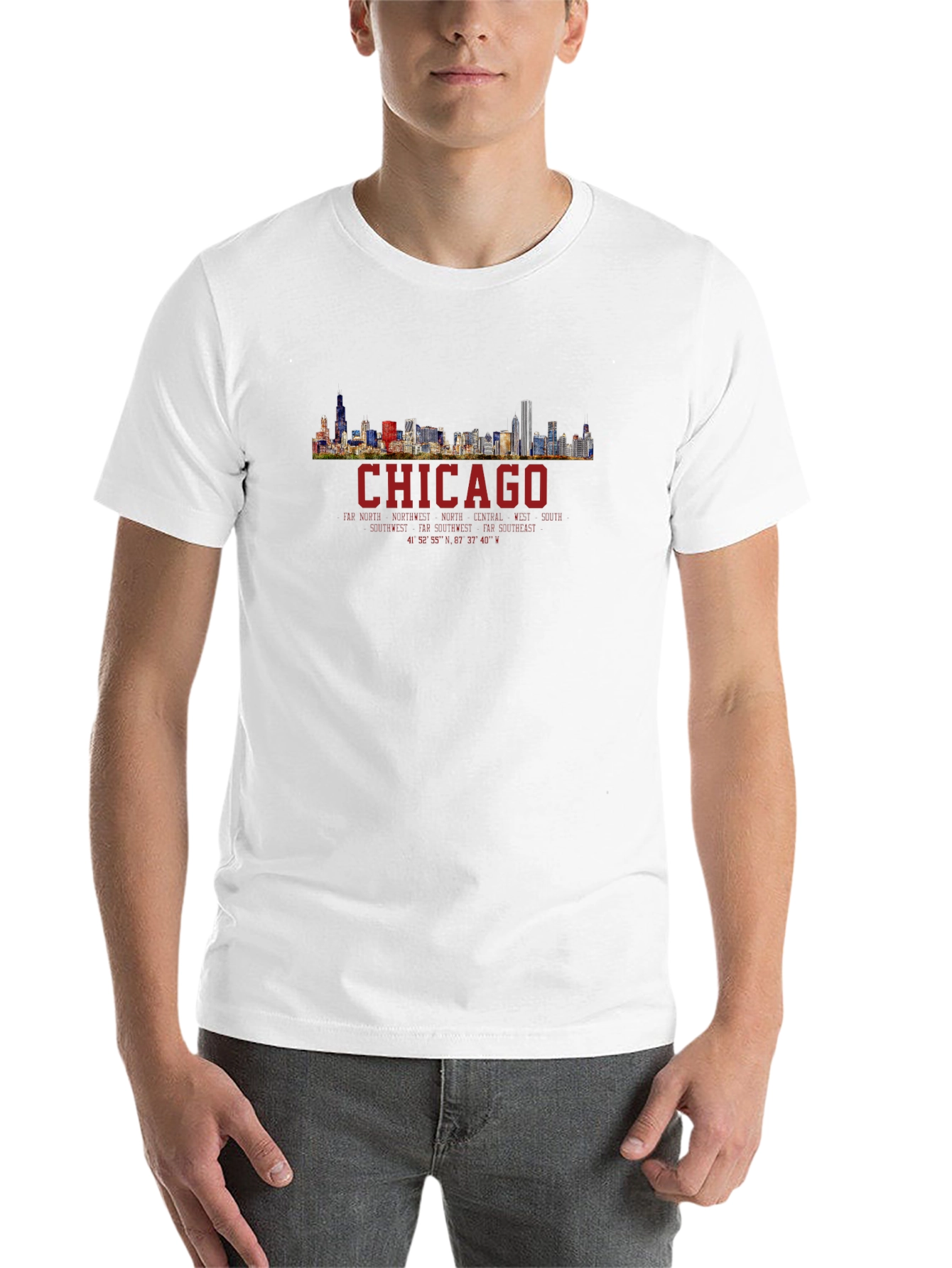 Chicago Skyline T-Shirt - Mens Black Graphic Tee