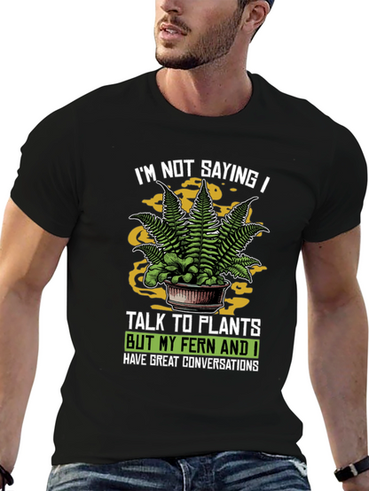 Talk To Plants Fern Graphic Novelty T-Shirt