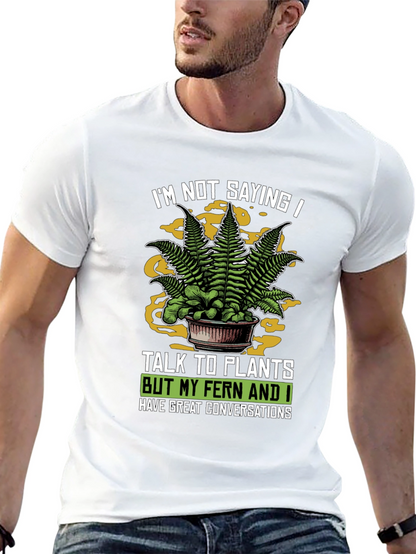 Talk To Plants Fern Graphic Novelty T-Shirt
