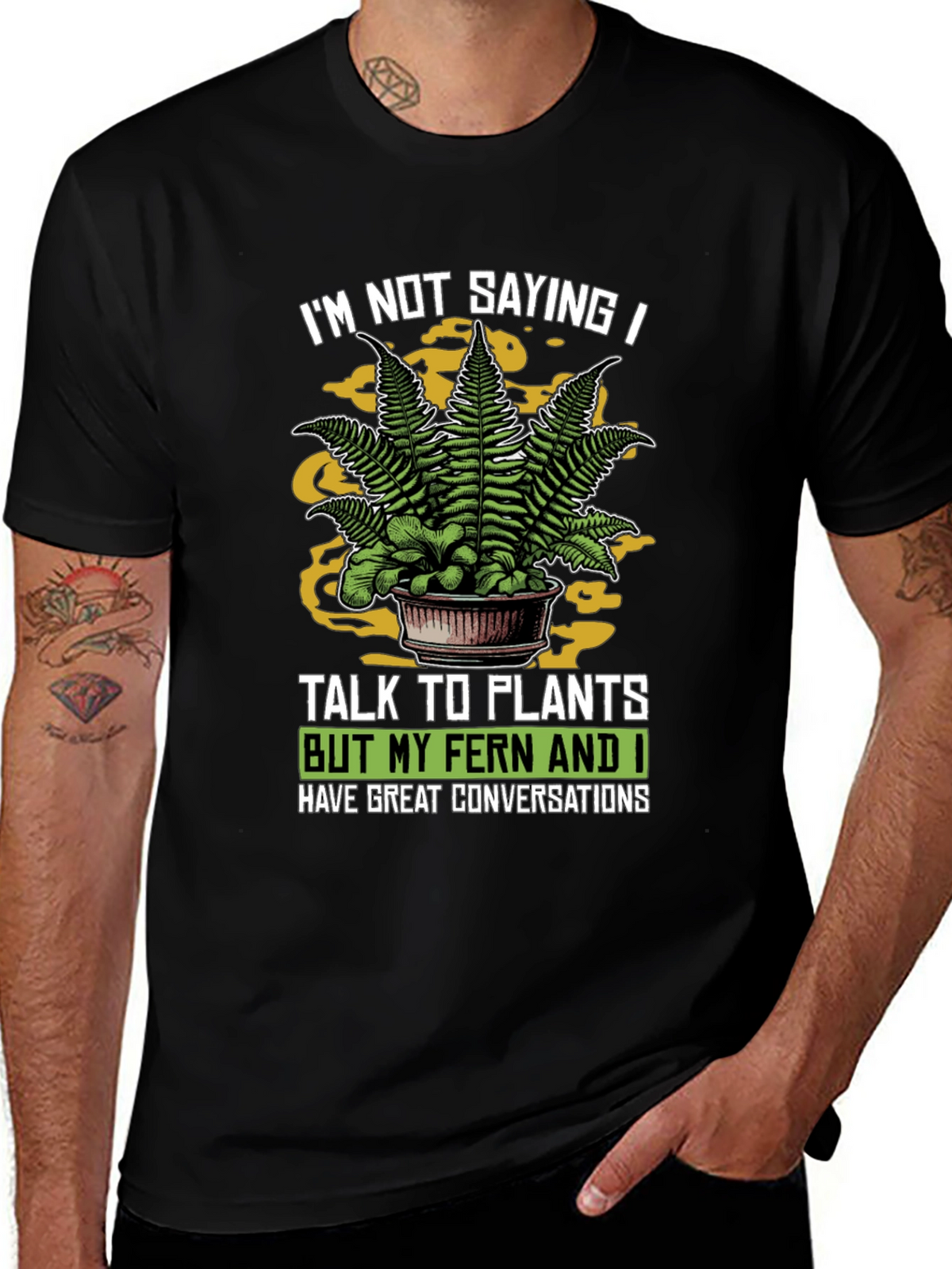 Talk To Plants Fern Graphic Novelty T-Shirt