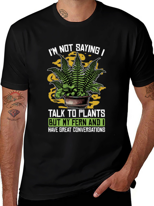 Talk To Plants Fern Graphic Novelty T-Shirt