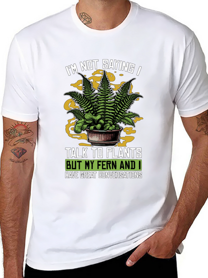 Talk To Plants Fern Graphic Novelty T-Shirt