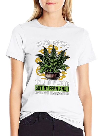 Talk To Plants Fern Graphic Novelty T-Shirt