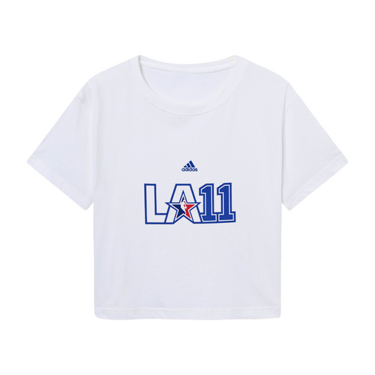 Classic LA Logo Print Cool Street?Style Women Cropped Top