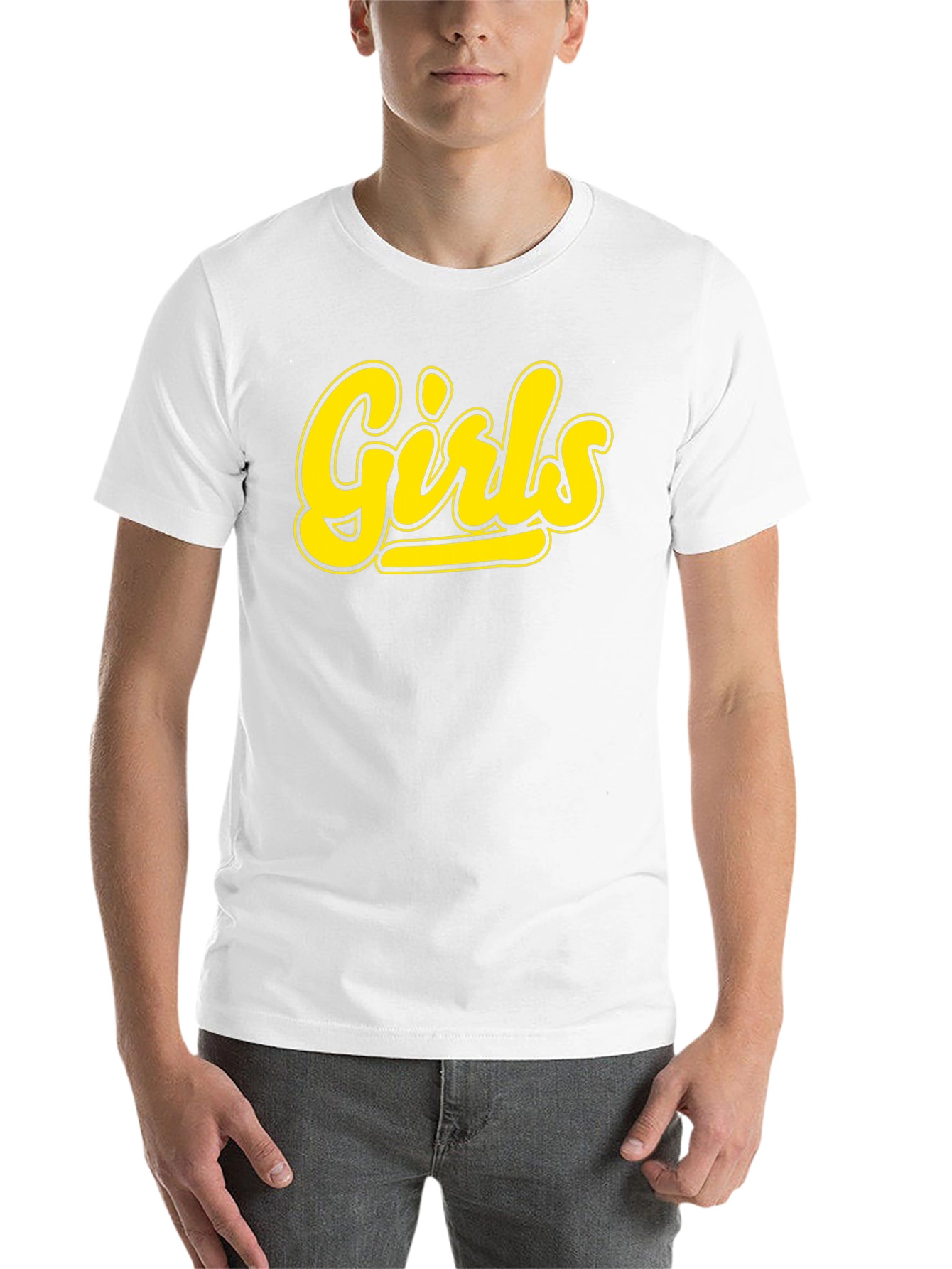 Girls Black T-Shirt - Bold Yellow Graphic Tee