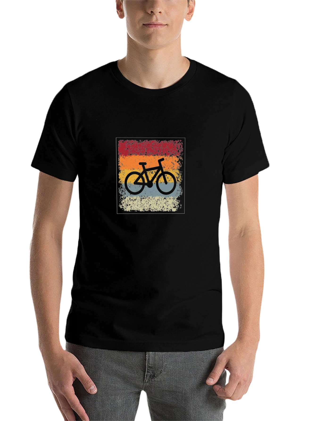 Vintage Bicycle Graphic Black T-Shirt