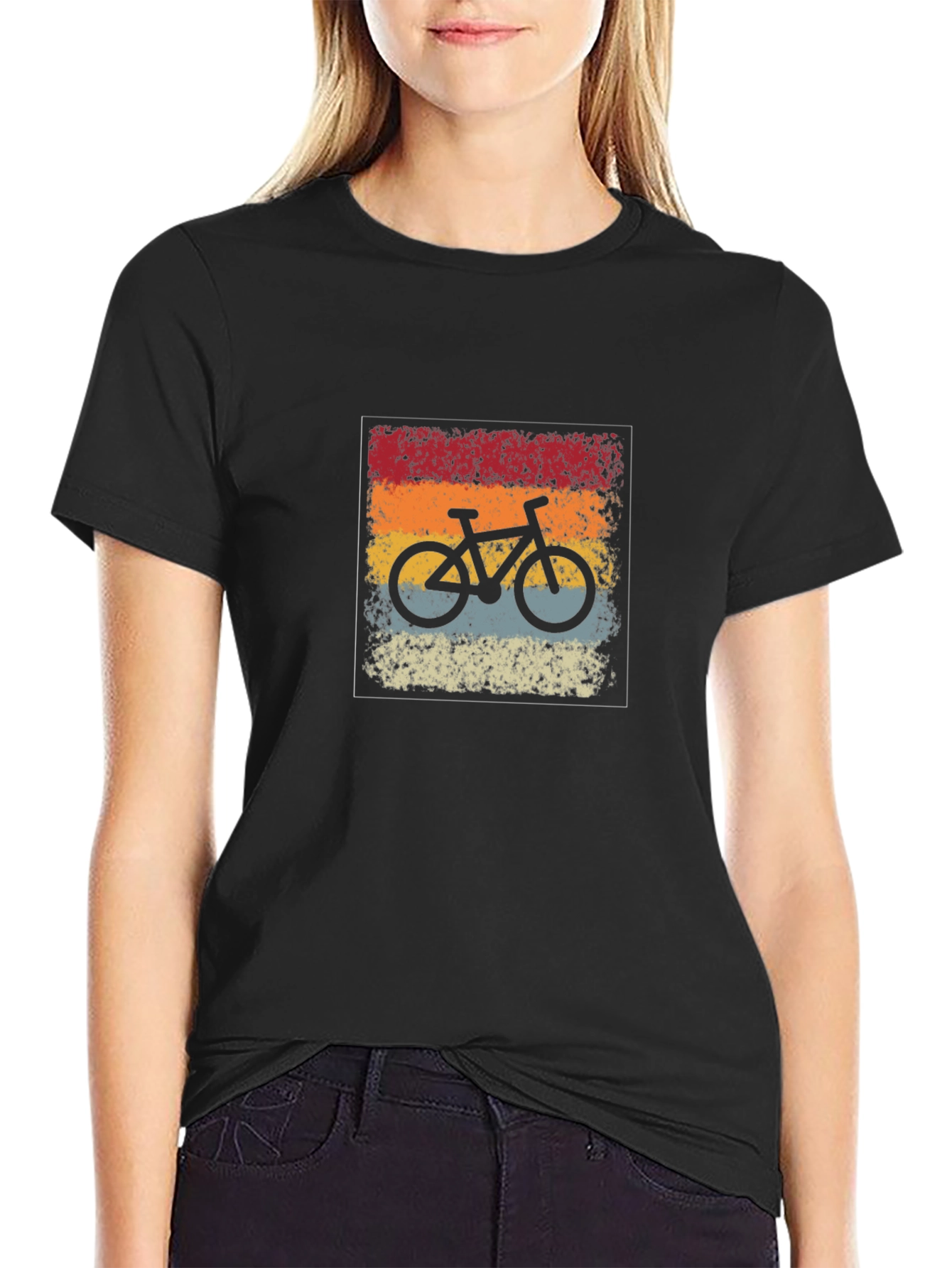 Vintage Bicycle Graphic Black T-Shirt