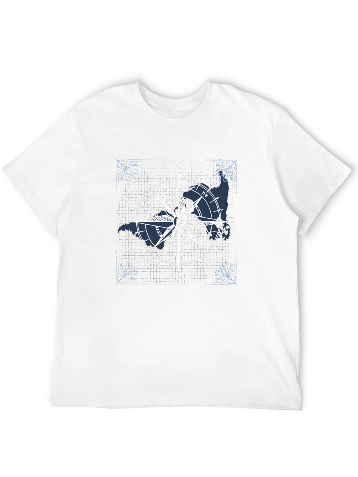 Compass Rose Graphic T-Shirt - Nautical Style