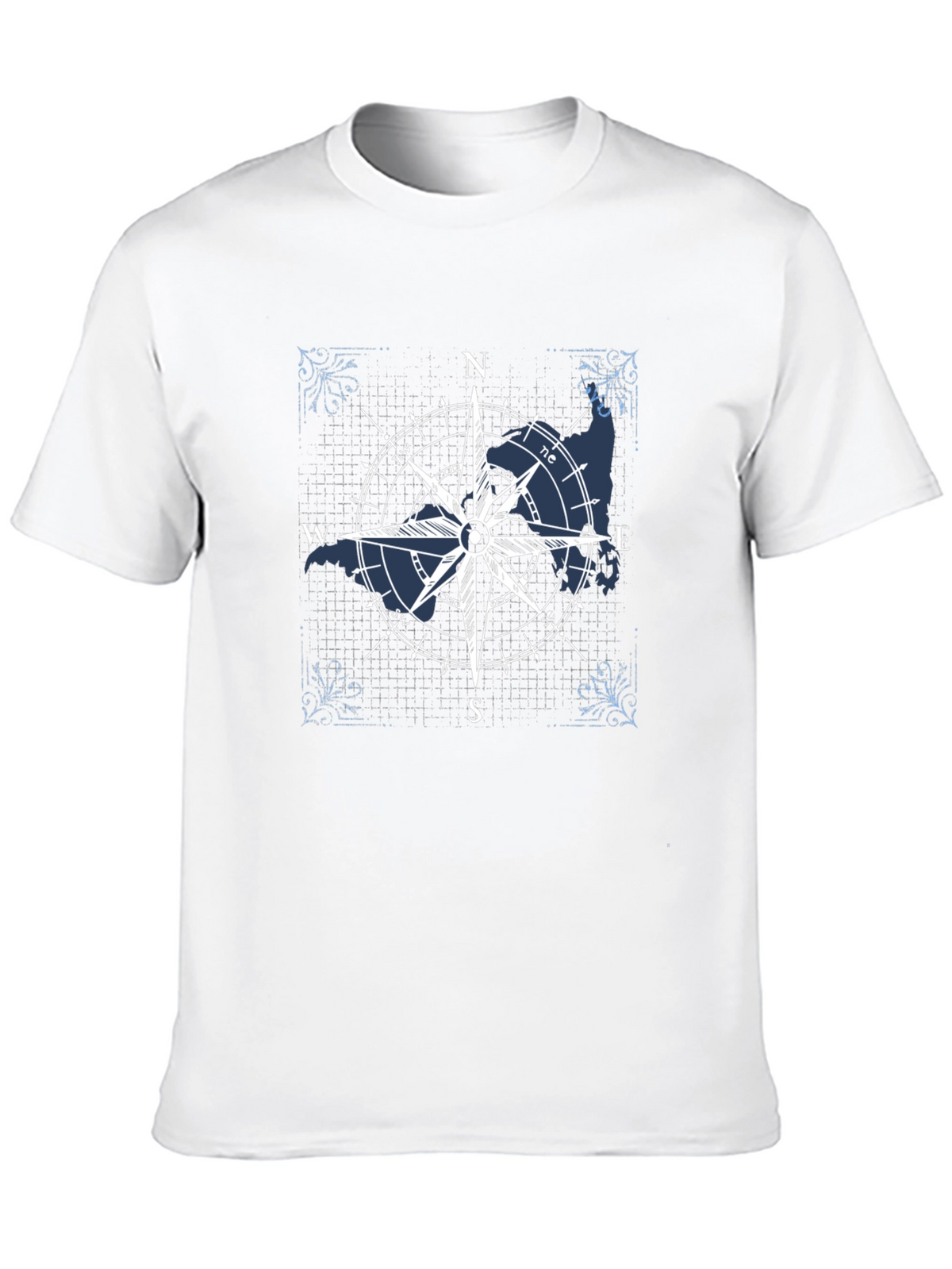 Compass Rose Graphic T-Shirt - Nautical Style