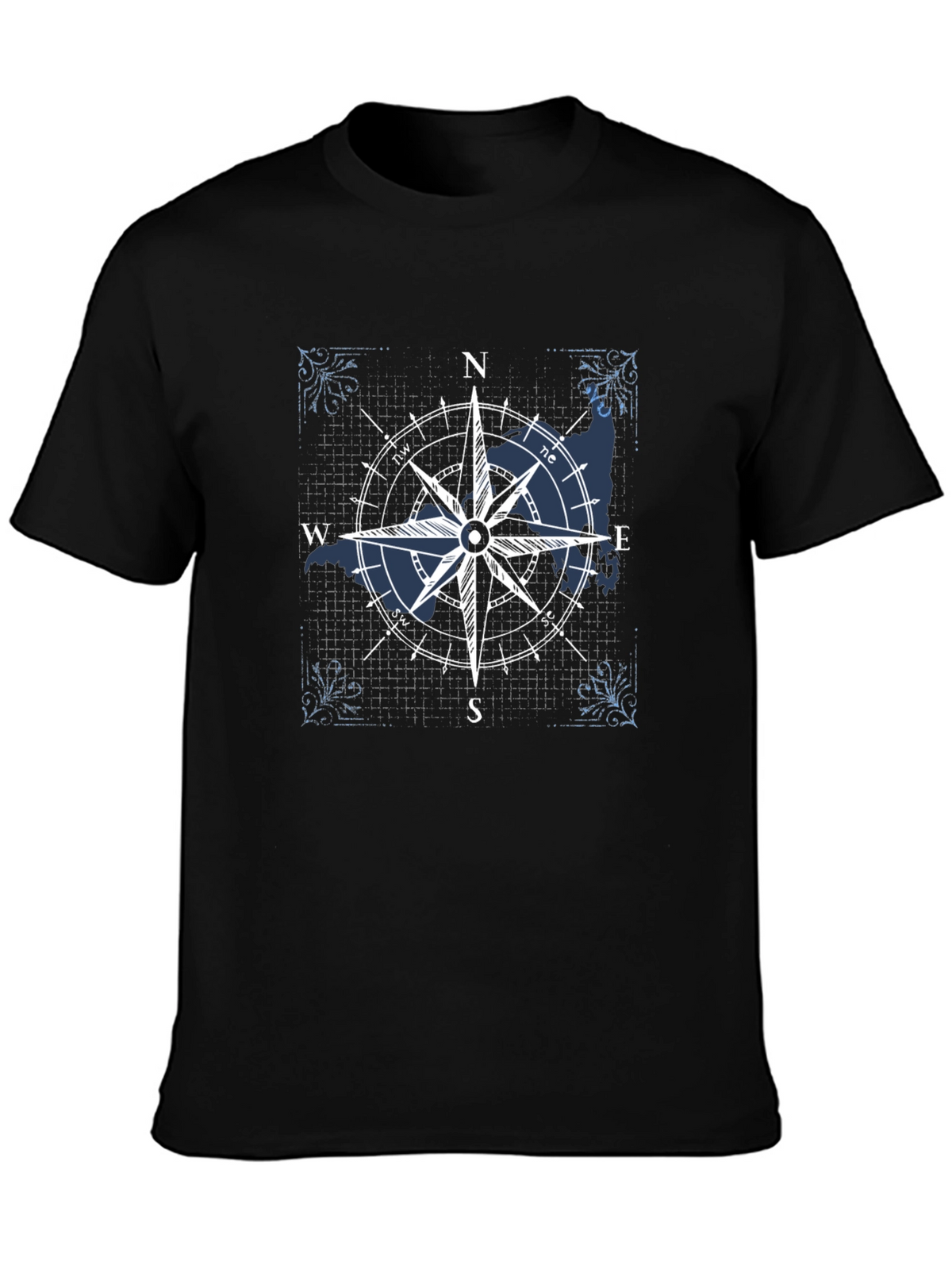 Compass Rose Graphic T-Shirt - Nautical Style